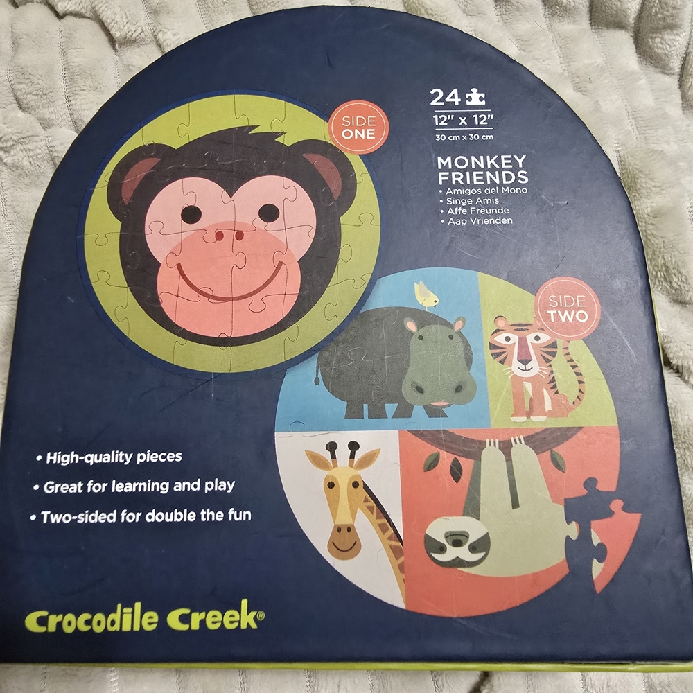 Crocodile Creek Monkey Friends Puzzle - Multicolor